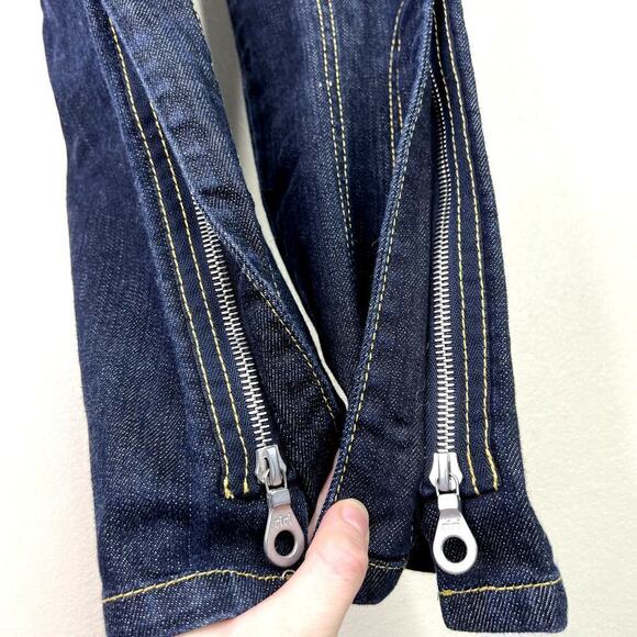 L.A.M.B. Gwen Stefani Y2k Dark Wash Denim Skinny Jeans Zipper Ankle Top Stitch 2 - Picture 2 of 7